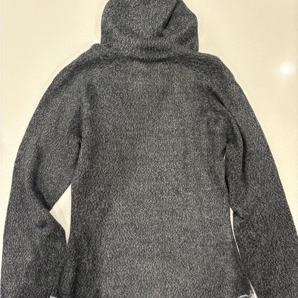 Alpaca Wool Gray Hooded Sweater - Picture 4 of 4